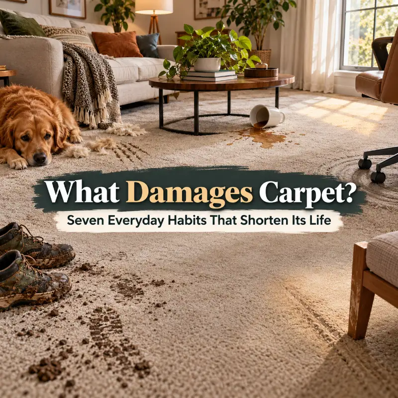 What damages Carpet